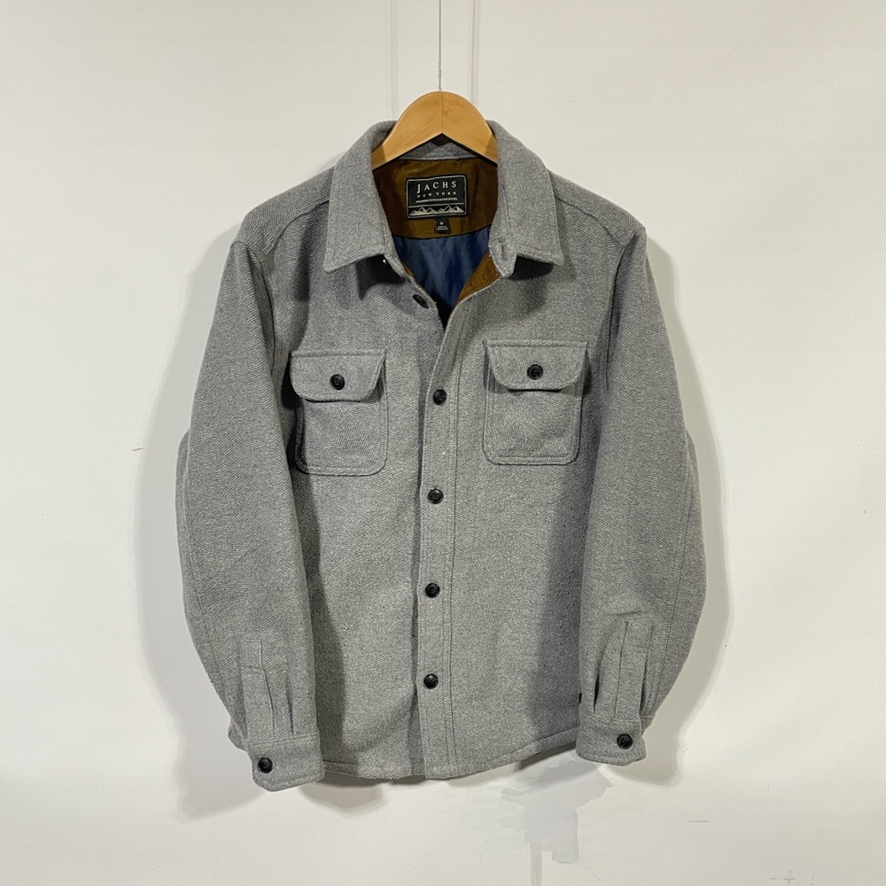 Jachs new work button down padded overcoat jacket